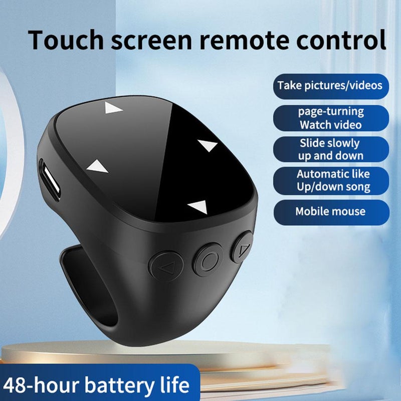Remote Control for Shorts Video,Universal Page Turner for Cell Phone,Touch Screen Bluetooth Camera Video Recording Remote,Fingertip Wireless Bluetooth Scrolling Rings - Image 3